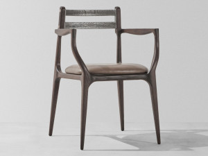 Дубовый стул с подлокотниками