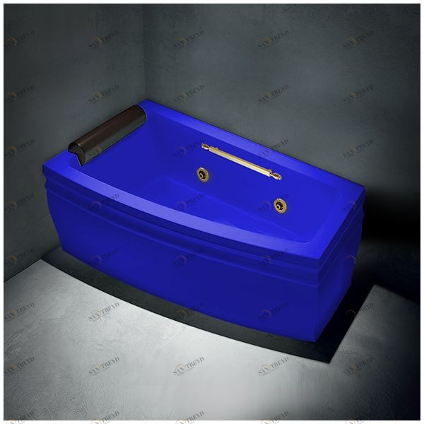 Ванна с гидромассажем синяя с золотом Gruppo treesse Blanque 1690 SXSTXV166BSIZ