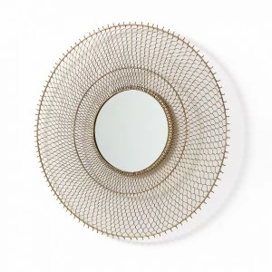 Зеркало круглое металлическое латунное Rady от La Forma LA FORMA ДИЗАЙНЕРСКИЕ, СОЛНЦЕ 342836 Медь