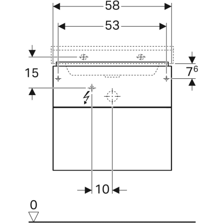 500.509.43.1 Шкафчик для раковины Geberit Xeno², с двумя выдвижными ящиками Geberit  - Вид №13