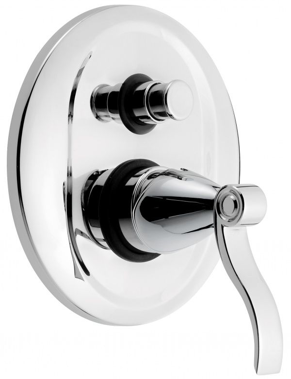 39019CR Смеситель Abel внутристенный, с переключателем на 2 выхода. цвет хром EMMEVI