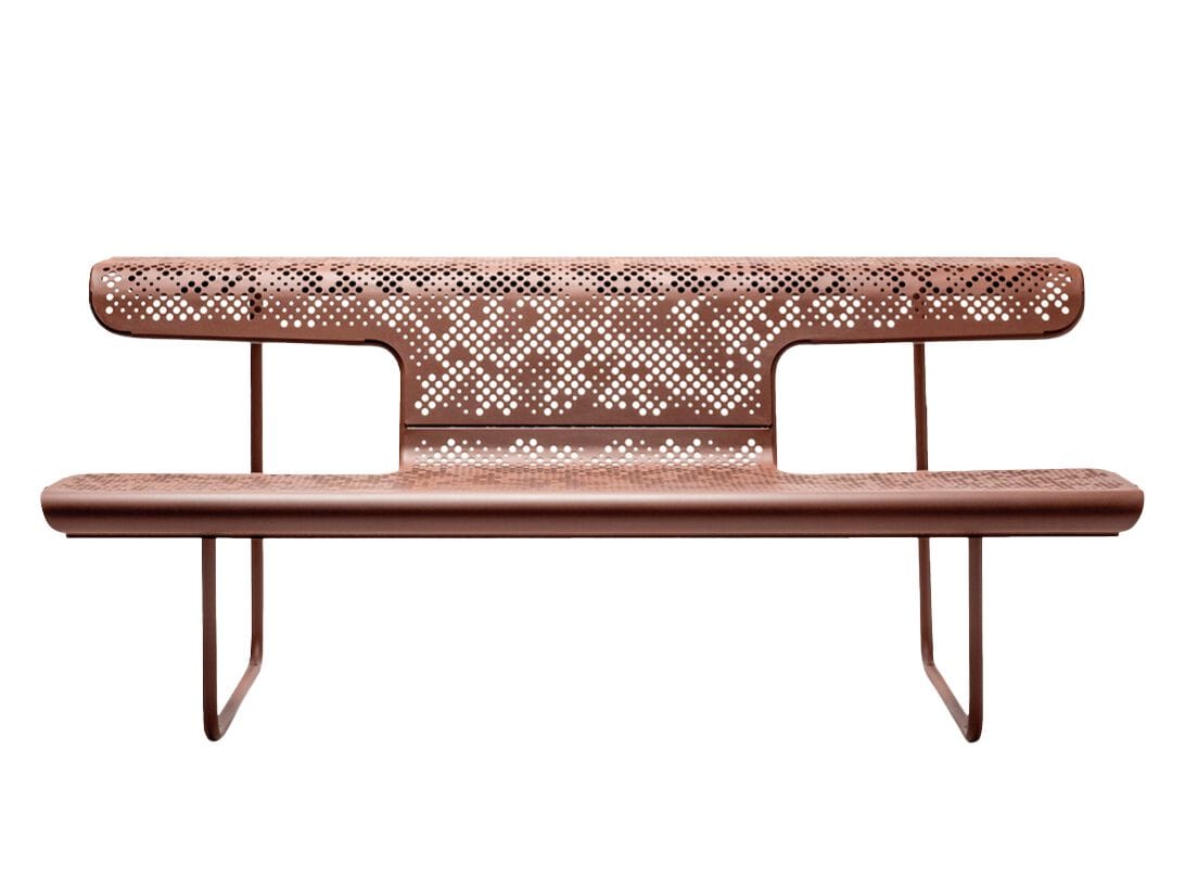 Стальная скамья со спинкой BD Barcelona EL POETA ARCH-00046896