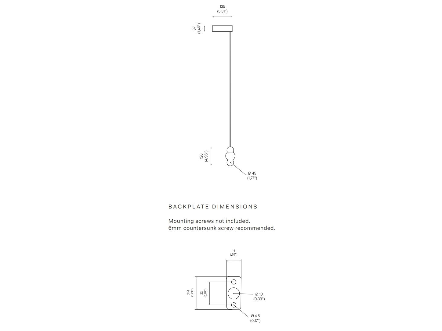 Латунный светодиодный настенный светильник Michael Anastassiades Шаровой светильник ARCH-00106432 - Вид №6