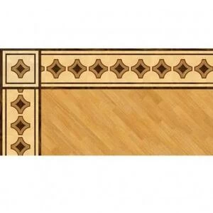 Художественный паркет Da Vinci Паркетный Бордюр 26-137 Орех Европейский (Грецкий) Селект (Гладкая) 1000х200 мм.