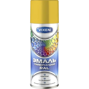 Эмаль аэрозольная Vixen алкидная цвет жёлтый 0.52 л 82595128 STLM-2190786