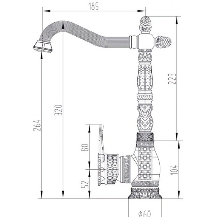 Zorg A 422 K-BR Смеситель для кухни Zorg  - Вид №2