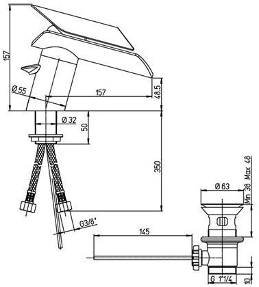 Paini Morgana 73PW306VR смеситель для биде - Вид №1