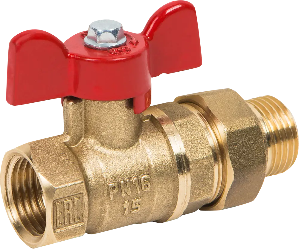 Шаровой кран Valfex с американкой для систем водоснабжения и отопления 83587774