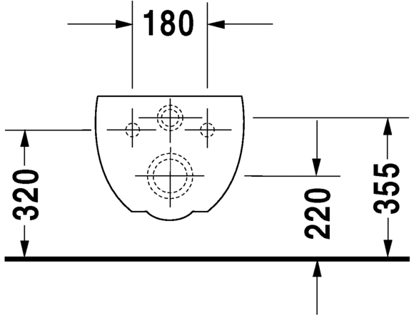 2547094700 Подвесной унитаз настенный Белый Duravit Duraplus Германия - Вид №3