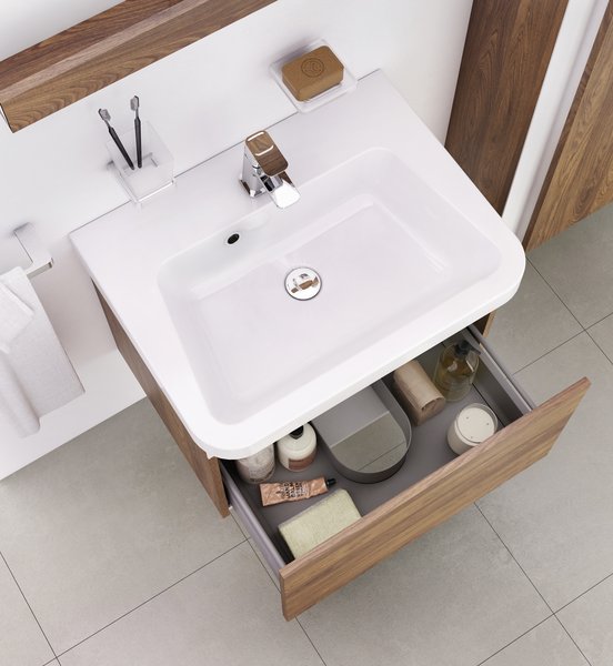 Тумба под умывальник SD 10° 650 тёмный орех Ravak X000000738 - Вид №2