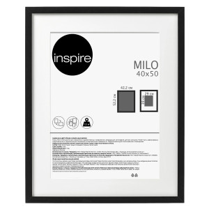 Рамка для фото Milo 40×50 см черная с эффектом дерева INSPIRE 85578067