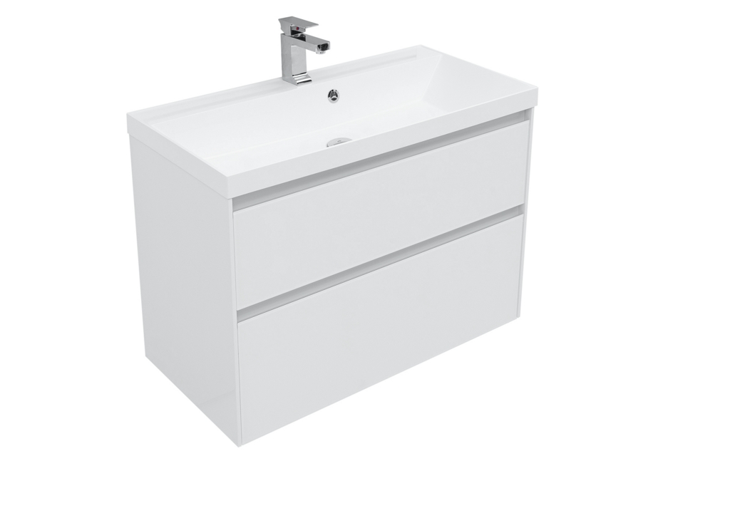 Мебель для ванной Aquanet Гласс 90 белый 00240467 - Вид №4