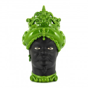 201142-70 ABHIKA ВАЗА MORO MAN MED. МАТ H45 GREEN