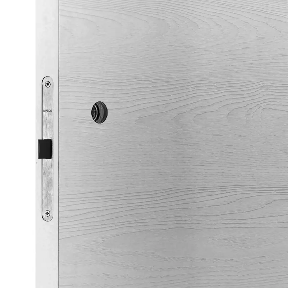 Дверь межкомнатная глухая финиш-бумага ламинация цвет ясень серый 90x200 см (c замком) VERDA STLM-2167379 - Вид №3