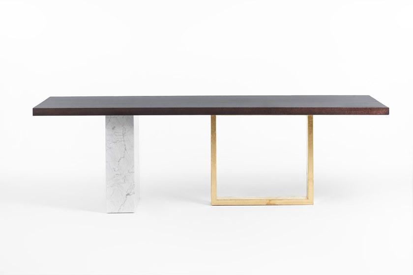 Milla & Milli Стол из массива дерева, мрамора и сусального золота Supreme sun-id-1458019 - Вид №2