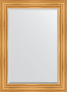 BY 3470 Зеркало с фацетом в багетной раме - травленое золото 99 mm EVOFORM Exclusive