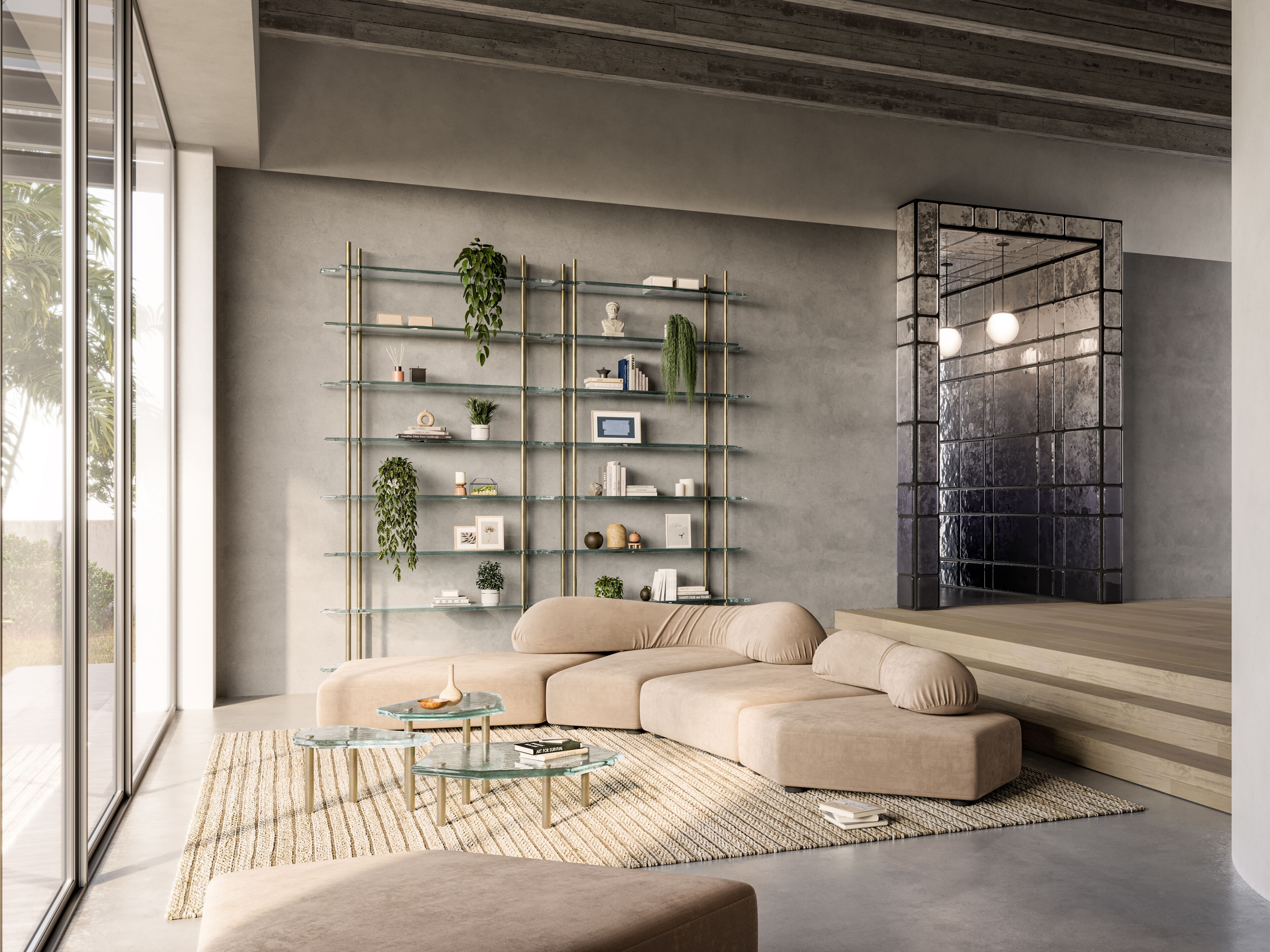 Книжный шкаф из стекла и металла ARTE VENEZIANA Melt ARCH-00064790 - Вид №5