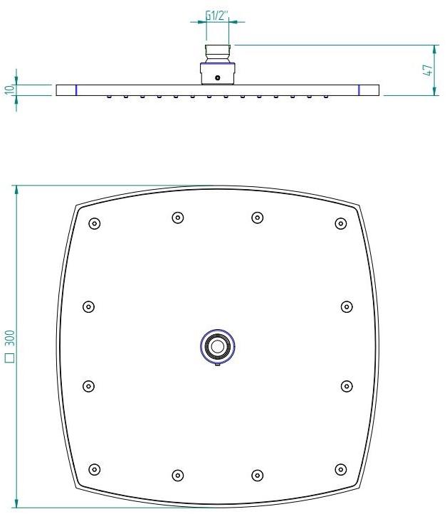 ZAZZERI Настенная лейка для душа из латуни с держателем Tango sun-id-1424250 - Вид №2