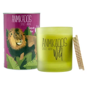 Свеча ароматическая древесная Wild Lion AMBIENTAIR  00-3881020 Розовый