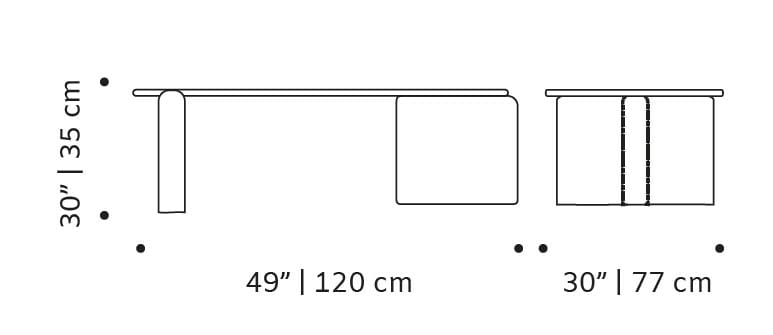 Травертин овальный низкий журнальный столик Mambo Unlimited Ideas Жан ARCH-00056170 - Вид №2