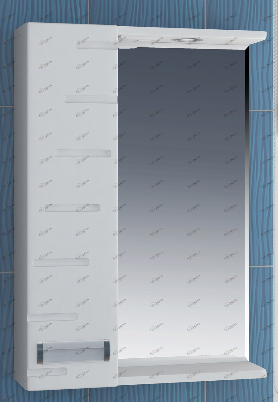 Зеркало Diana 500 лев со спотом520⨉150⨉700 мм белый VIGO sun-id-664485