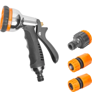 Набор для полива Belamos 8 режимов пистолет-разбрызгиватель с комплектом соединителей