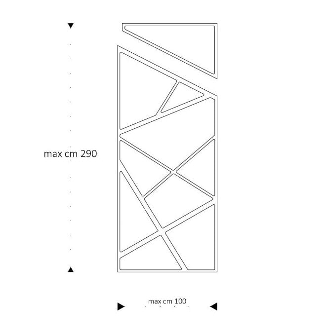 Двухсторонний книжный шкаф из лакированного бетона Voltan 555 ARCH-00037295 - Вид №2