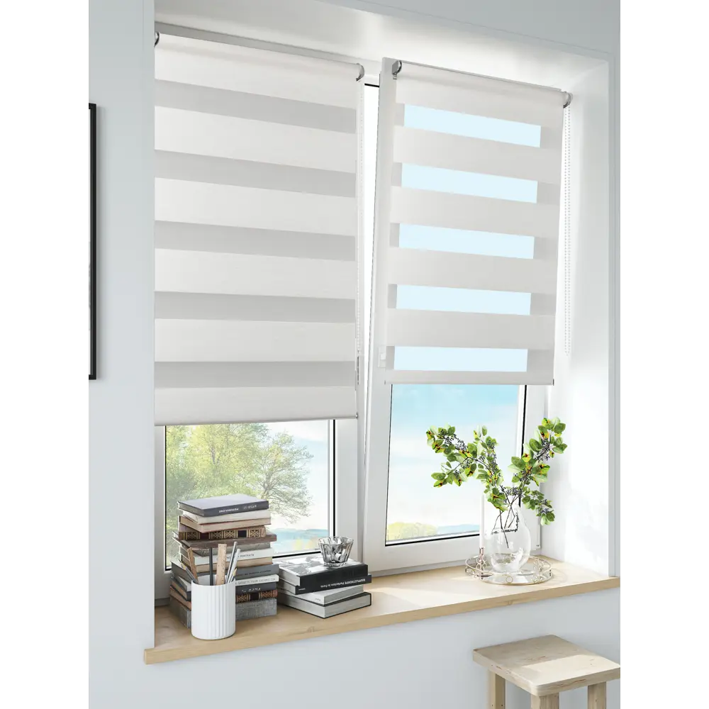 Штора рулонная день-ночь Inspire Moscou 55x160 см белая White 0 82688336 STLM-2105051 - Вид №9