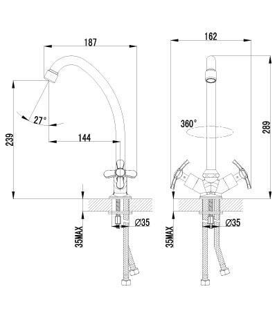 LM6544C Смеситель Partner для кухни LEMARK PARTNER  - Вид №1
