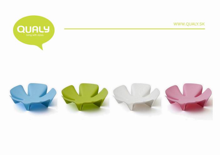 Ваза для фруктов голубая Flower QUALY - 00-3869544 Голубой  - Вид №3