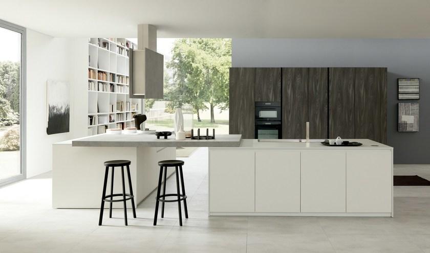 Floritelli Cucine Модульная кухня из ламината с островом Seta sun-id-1360965 - Вид №1
