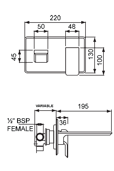 KIWSLCP Настенный однорычажный смеситель Kiri Methven  - Вид №1