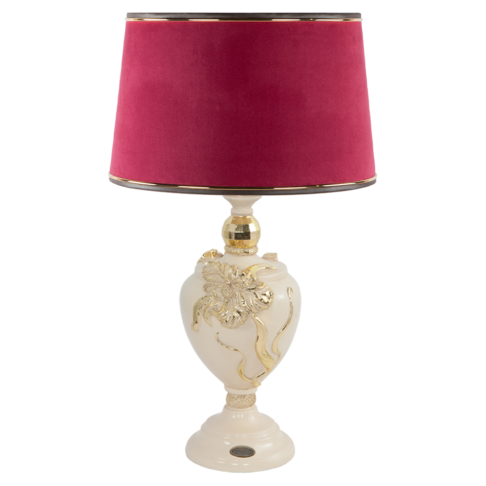 32139,34057 Настольная лампа Флер де Лис Айвори Тюссо Амарант BOGACHO 4627174555097, 4627138151082