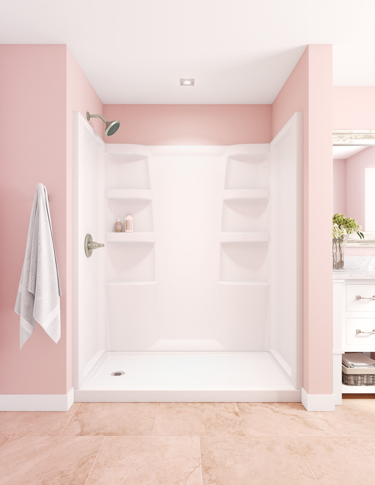 ProCrylic 60 дюймов x 32 дюйма душевая кабина Delta Faucet B67513-6032-WH - Вид №5