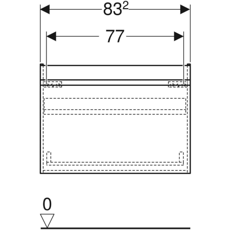 501.907.00.1 Шкафчик для раковины Geberit Renova Plan, с одним выдвижным ящиком и одним внутренним выдвижным ящиком Geberit  - Вид №51