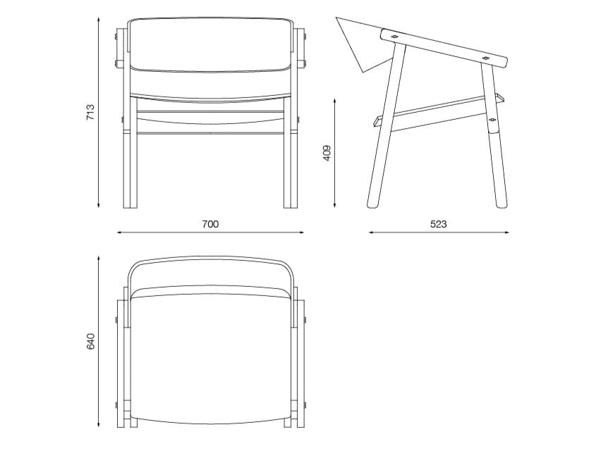 Дубовое кресло с мягким сиденьем Askia Atelier Lounge ARCH-00037318 - Вид №5
