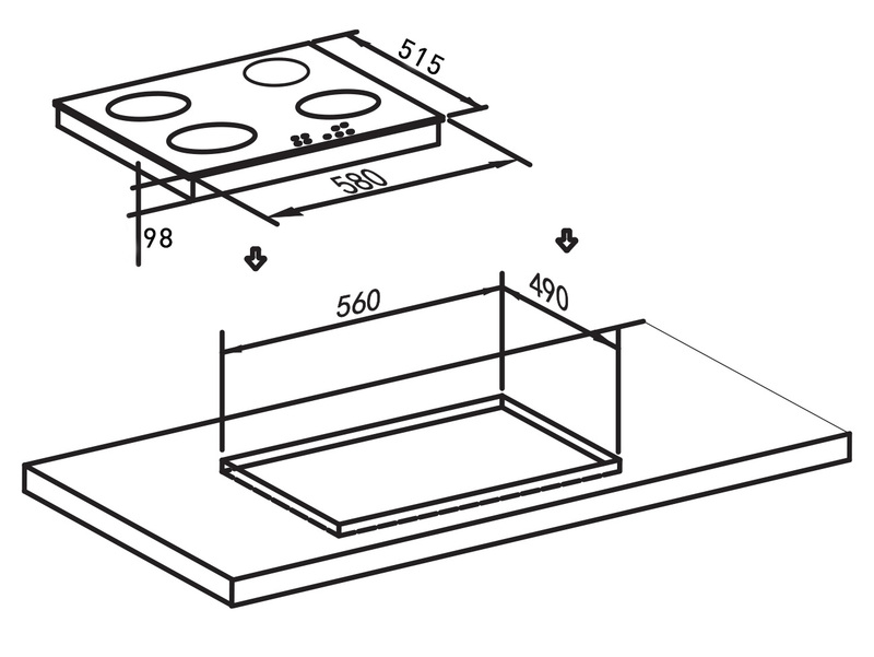9136650 Газовая варочная поверхность Oasis P-BST STDN-0085550 - Вид №6