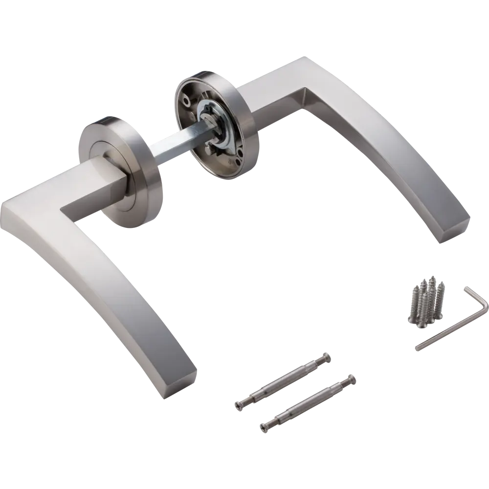 Дверные ручки Inspire Fairway алюминий без запирания цвет никель 82227156 STLM-2022028  - Вид №1