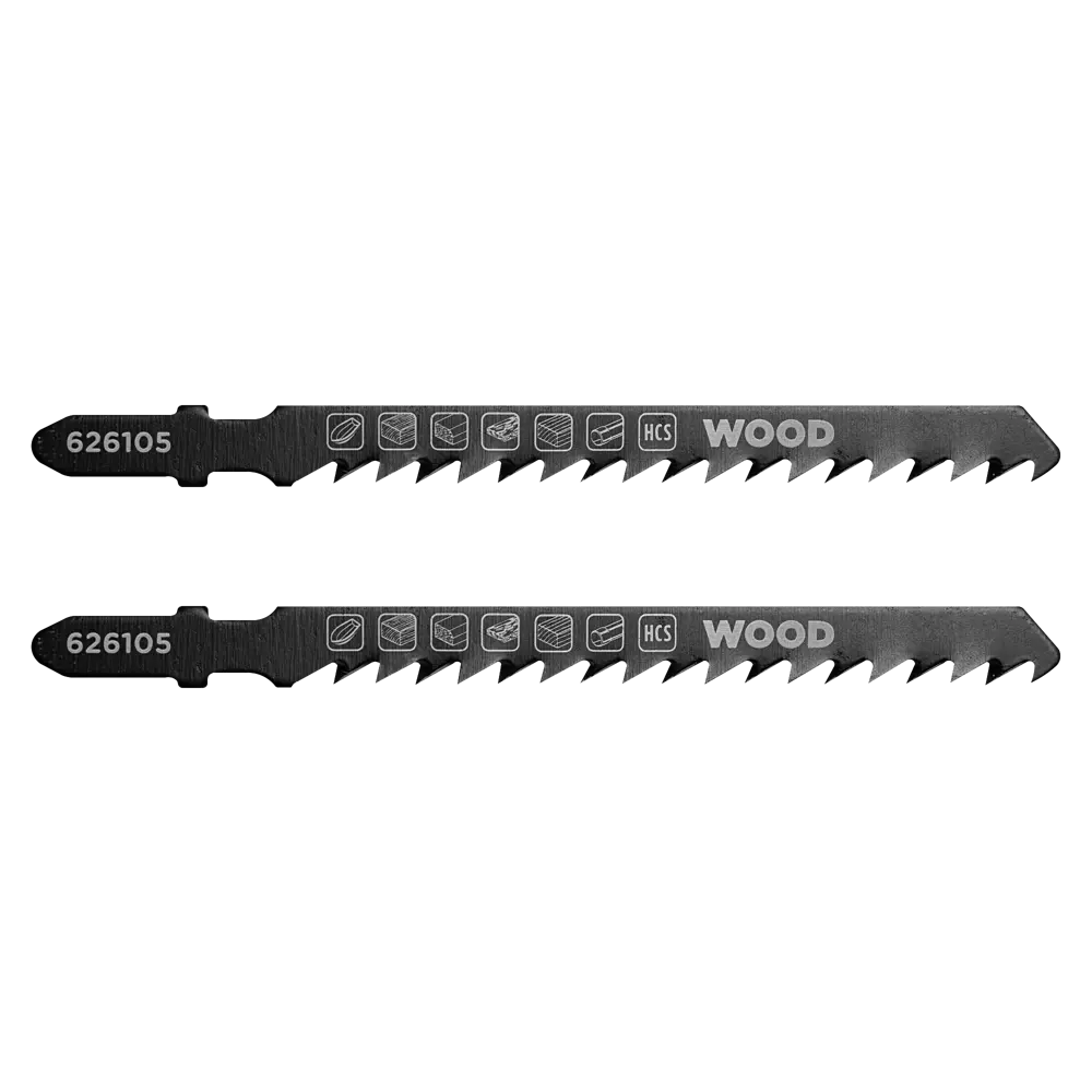 Пилка для электролобзика по дереву и пластику KWB 626105 быстрый рез, 2 шт STLM-2160823