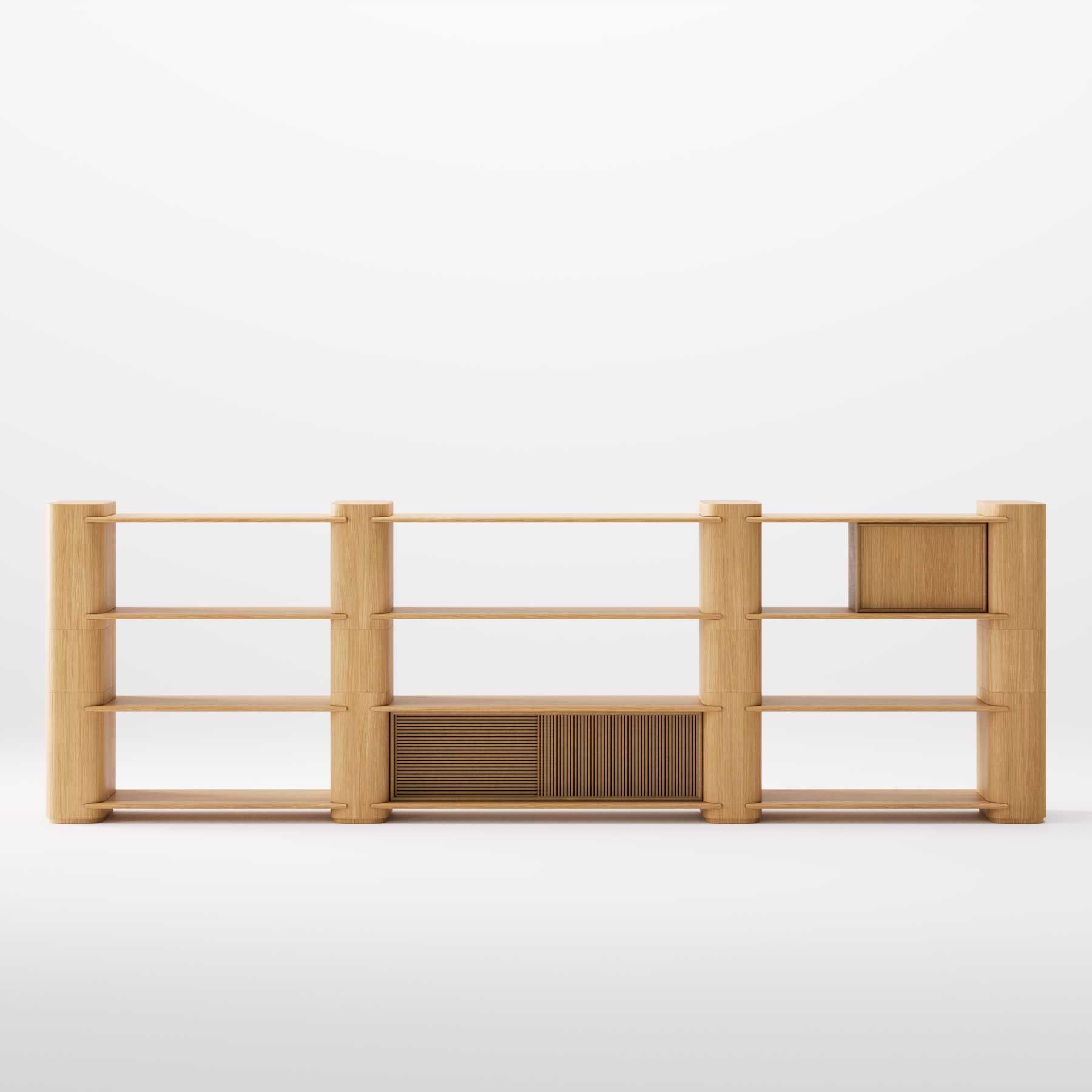 Деревянный самонесущий модульный книжный шкаф Wewood Path ARCH-00032308 - Вид №7