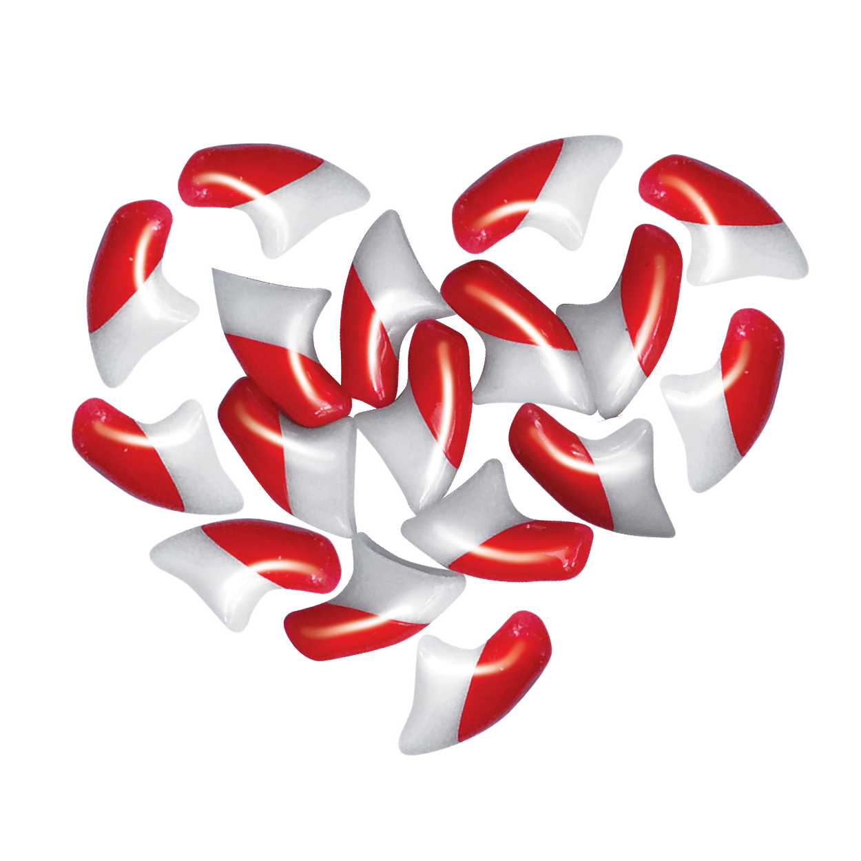 ПР0043873 Мягкие коготки красно-белые 40шт Cliny  - Вид №1