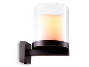 Стеклянный настенный светильник с фиксированной рукояткой