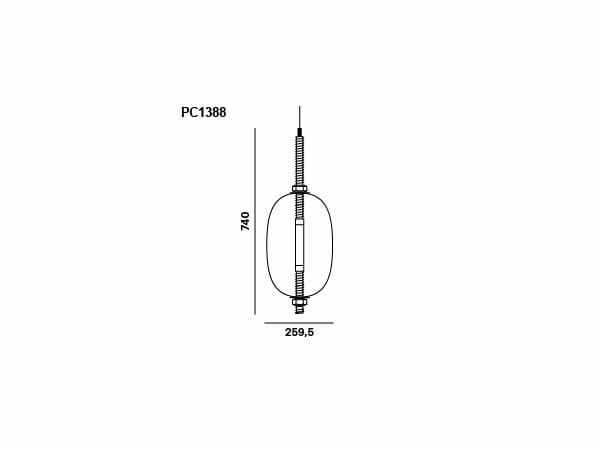Подвесной светильник из дутого стекла BROKIS под давлением ARCH-00137797 - Вид №19