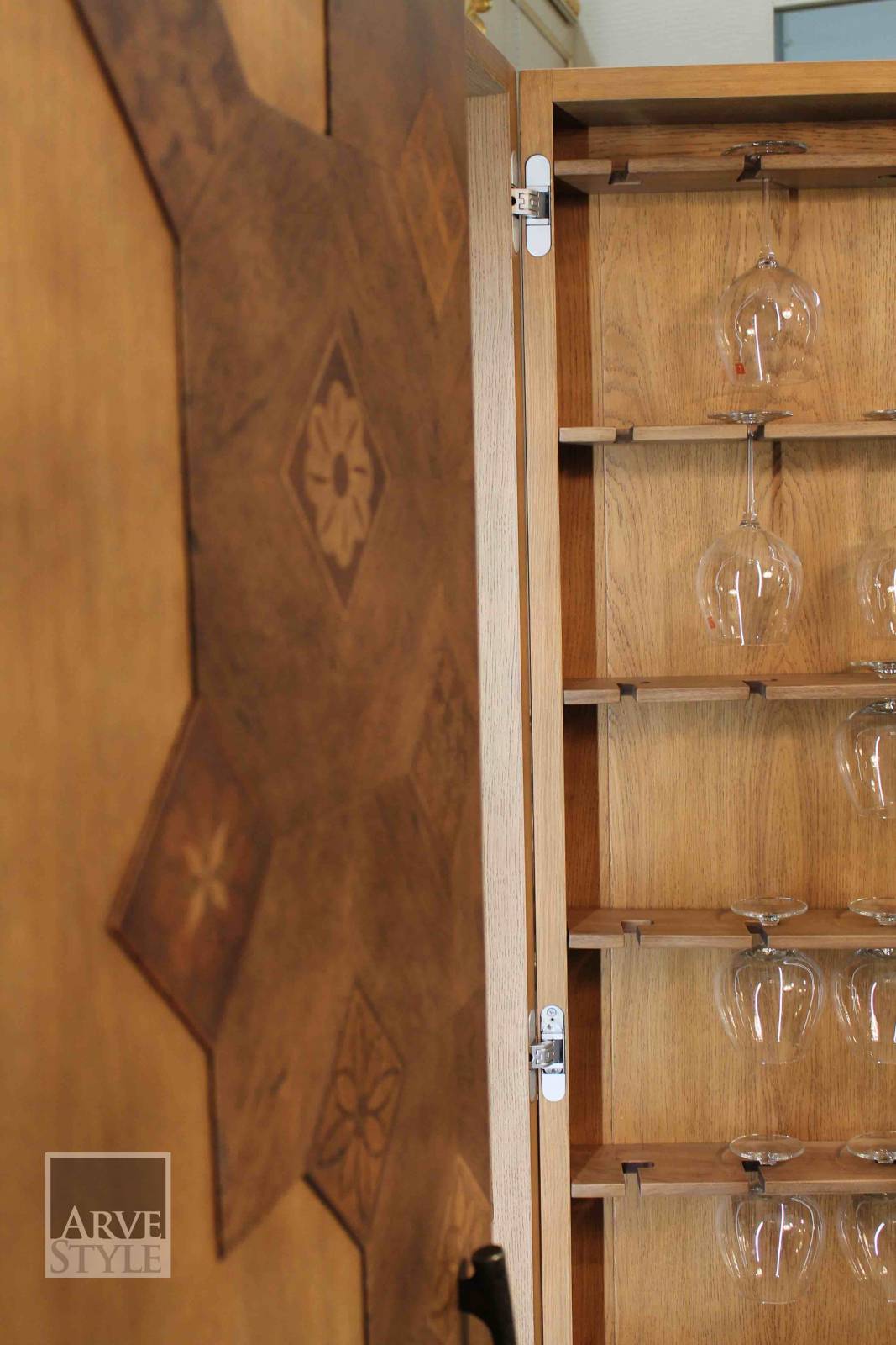 Деревянный барный шкаф со встроенным освещением Arvestyle паркет ARCH-00082377 - Вид №19