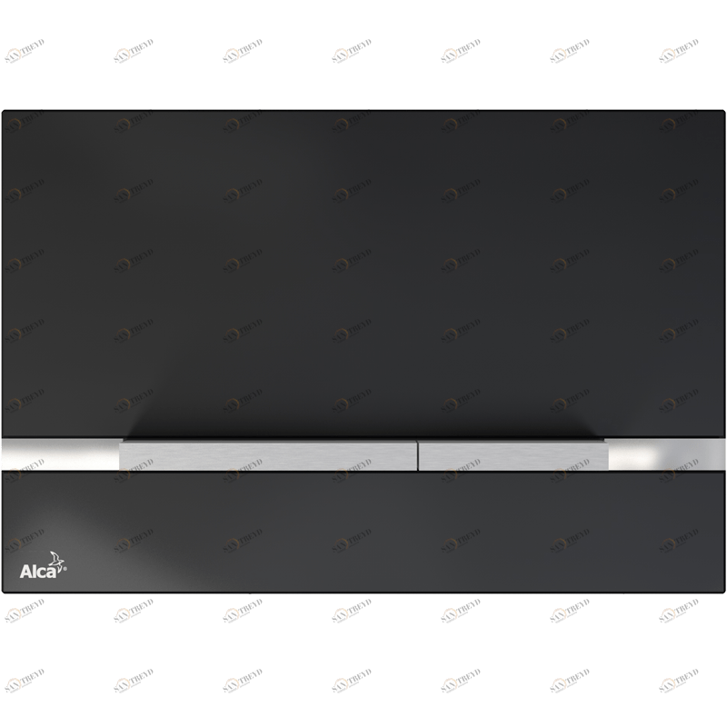 Кнопка управления для скрытых систем инсталляции, стекло-черный ALCAPLAST STRIPEGL1204