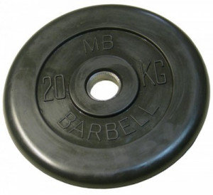 MB31-20 Диск обрезиненый черный mb barbell mb31-20 MB Barbell