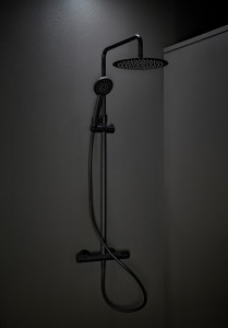 1381822 Крыша Душ Mix Slim Round 150Cc Черный Мат С ... Hafa  Черный