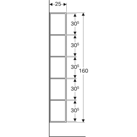 500.569.JI.1 Полка Geberit Citterio с зеркалом Geberit  - Вид №4