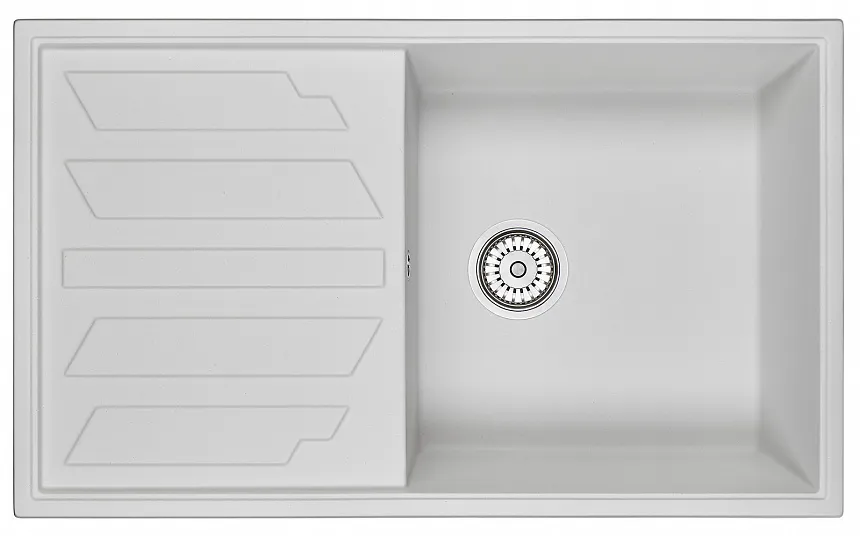 8601, АРКТИК (БЕЛЫЙ), кухонная мойка, кварц GRANULA 8601-ST258 - Вид №1
