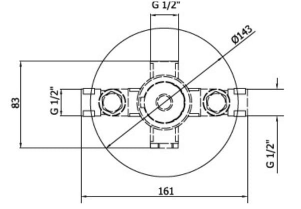 Встраиваемый термостатический смеситель для душа Thermomat Thermo-mix ARCH-00071089 - Вид №2